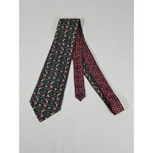Tommy Hilfiger tie Y2K Fishing Lure Fly Fishing King Salmon Men's Neck Tie USA